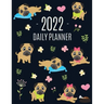 Pug Planner 2022: Funny Tiny Dog Monthly Agenda January-December Organizer (12 Months) Cute Canine Puppy Pet Scheduler with Flowers & Pretty Pink Hear