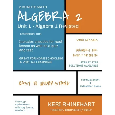 Algebra 2: Unit 1 - Algebra 1 Revisited: 5 Minute Math