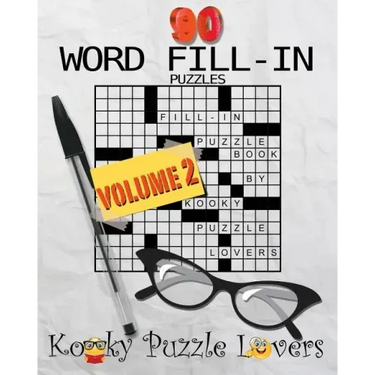 Word Fill-In Puzzle Book, 90 Puzzles: Volume 2