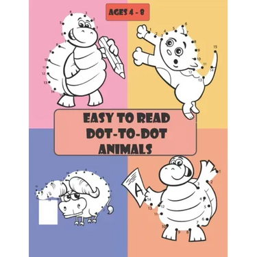 Easy to Read Dot-to-Dot Animals: 105 pages, Fun Connect The Dots Books for Kids Age 3, 4, 5, 6, 7, 8, Activities for Learning, Boys & Girls Connect Th
