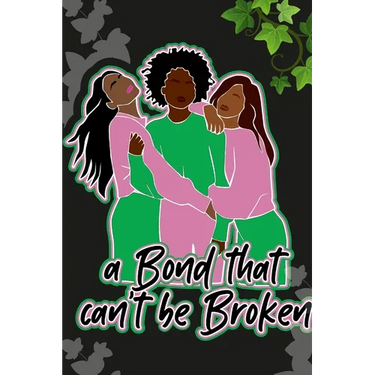 Notebook: Pink Green Ivy Designer College Ruled Lined Blank Notebook Journal Notepad, Sisterhood Paraphernalia; Alpha Kappa Alpha Themed; AKA themed