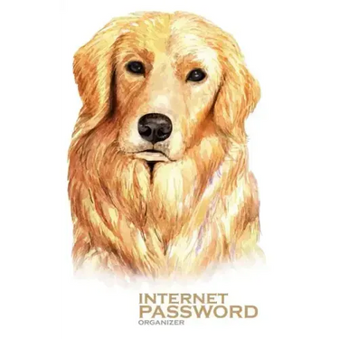 Internet Password Organizer: Golden Retriever Dog (Password Log Book)