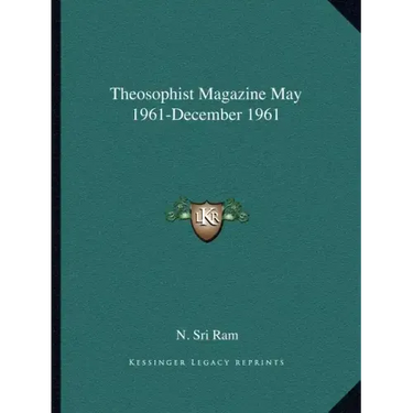 Theosophist Magazine May 1961-December 1961