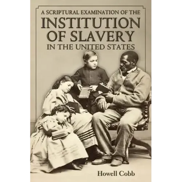 A Scriptural Examination of the Institute of Slavery in the United States: With Its Objects and Purposes