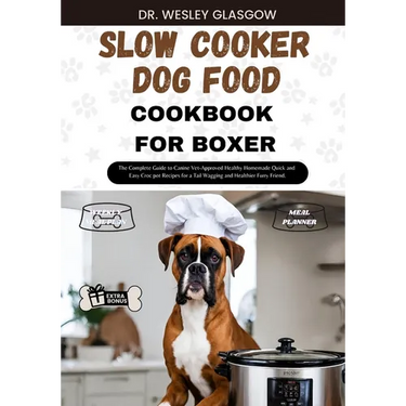Slow Cooker Dog Food Cookbook for Boxer: The Complete Guide to Canine Vet-Approved Healthy Homemade Quick and Easy Croc pot Recipes for a Tail Wagging
