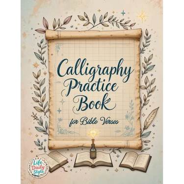 Calligraphy Practice Book: For Bible Verses - A Christian Calligraphy Workbook with Hand Lettering & Tracing Sheets Easter & Religious Gifts for Adult