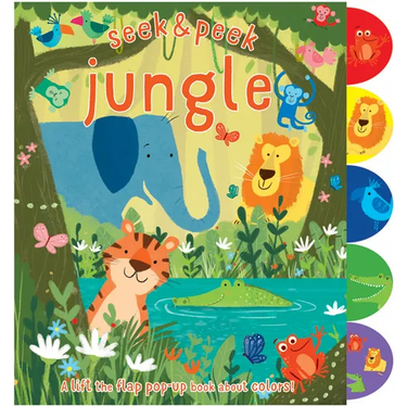 Seek & Peek Jungle: A Lift the Flap Pop-Up Book about Colors!