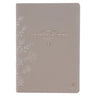 The Spiritual Growth Bible, Study Bible, NLT - New Living Translation Holy Bible, Faux Leather, Taupe Embroidred Floral