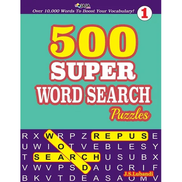 500 SUPER WORD SEARCH Puzzles Over 10,000 Words To Boost Your Vocabulary!