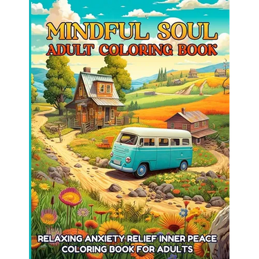 Mindful Soul Adult Coloring Book: Relaxing Anxiety Relief Inner Peace Coloring Book For Adults