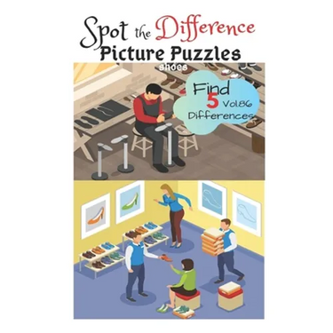 Spot the Difference Picture Puzzles "SHOES " Find 5 Differences vol.86: Children Activities Book for Kids Age 3-8, Boys and Girls Activity Learning