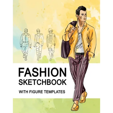 Fashion Sketchbook With Figure Templates: Large Figure Template Male Croquis for Quickly and Easily Sketching Your Fashion Design Styles and Building