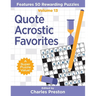 Quote Acrostic Favorites: Features 50 Rewarding Puzzles