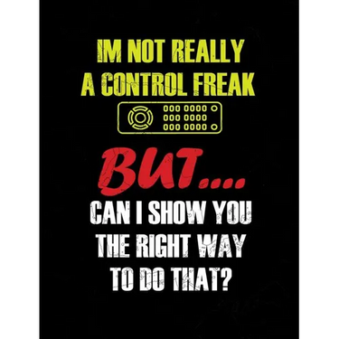 I'm Not Really A Control Freak: Funny Quotes and Pun Themed College Ruled Composition Notebook
