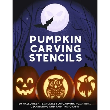 Pumpkin Carving Stencils: 50 Halloween Templates for Carving Pumpkins, Decorating and Painting Crafts