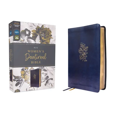 Niv, Women's Devotional Bible (by Women, for Women), Leathersoft, Navy, Comfort Print