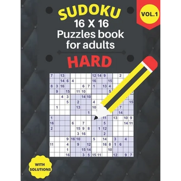 hard Sudoku 16 X 16 Puzzles - volume 1: hard Sudoku 16 X 16 Puzzles book for adults with Solutions - Large Print - One Puzzle Per Page (Volume 1)