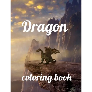 Dragon coloring book: A Coloring Book of 35 Unique Stress Relief dragon Coloring Book Designs Paperback