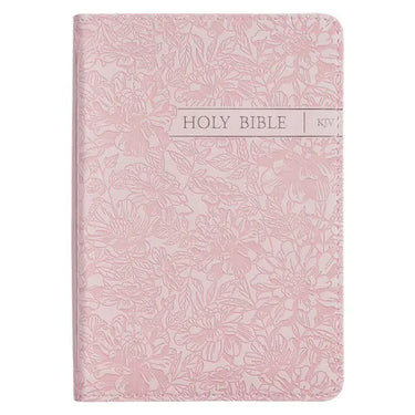 KJV Bible Mini Pocket Faux Leather, Pink