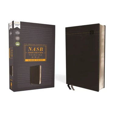 Nasb, Thinline Bible, Large Print, Leathersoft, Black, Red Letter Edition, 2020 Text, Comfort Print
