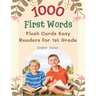 1000 First Words Flash Cards Easy Readers for 1st Grade English Italian: I can read books my first flashcards of full sight word list with pictures an
