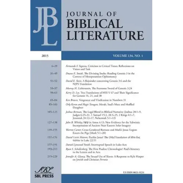 Journal of Biblical Literature 134.1 (2015)