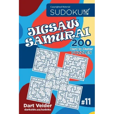 Sudoku Jigsaw Samurai - 200 Hard to Master Puzzles 9x9 (Volume 11)
