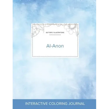Adult Coloring Journal: Al-Anon (Butterfly Illustrations, Clear Skies)