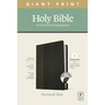 NLT Personal Size Giant Print Bible, Filament Enabled Edition (Red Letter, Leatherlike, Black/Onyx, Indexed)