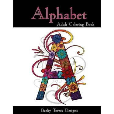 Alphabet Adult Coloring Book