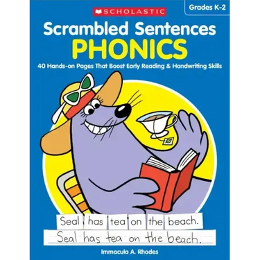 Scrambled Sentences: Phonics: 40 Hands-On Pages That Boost Early Reading & Handwriting Skills