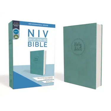 NIV, Value Thinline Bible, Imitation Leather, Blue