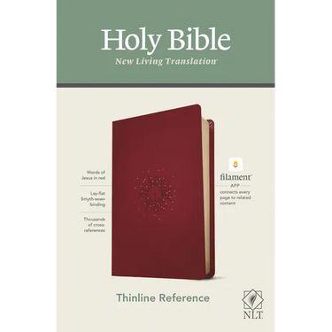 NLT Thinline Reference Bible, Filament Enabled Edition (Red Letter, Leatherlike, Berry)