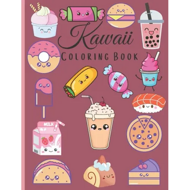 Kawaii Coloring Book: Cute kawaii coloring book to enjoy