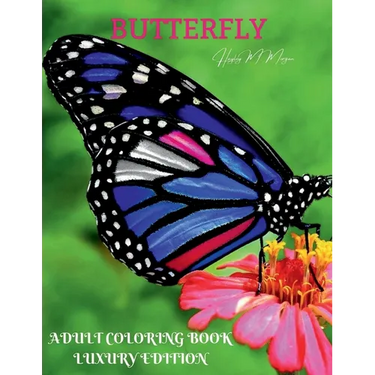 Butterfly Adult Coloring Book Luxury Edition: An Adult Coloring Book with Beautiful Butterflies Mantra Craft Coloring Book 36 Premium Butterfly Desing