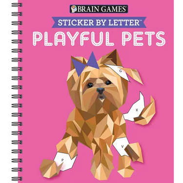 Brain Games - Sticker by Letter: Playful Pets (Sticker Puzzles - Kids Activity Book)