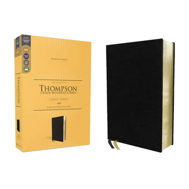 Kjv, Thompson Chain-Reference Bible, Large Print, Bonded Leather, Black, Red Letter, Comfort Print