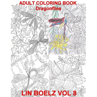 Adult Coloring Book Dragonflies