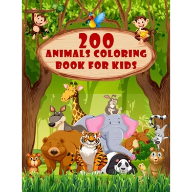 200 Animals Coloring Book For Kids: Toddler Coloring Book helps children ages 1,2,3 and 10 - Discover more ideas about cartoon animals and awsome anim