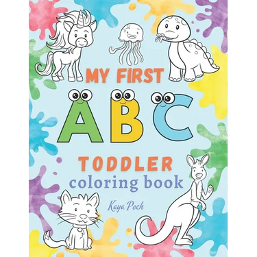 My first ABC toddler coloring book: Alphabet letters with animals