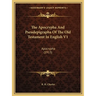 The Apocrypha And Pseudepigrapha Of The Old Testament In English V1: Apocrypha (1913)