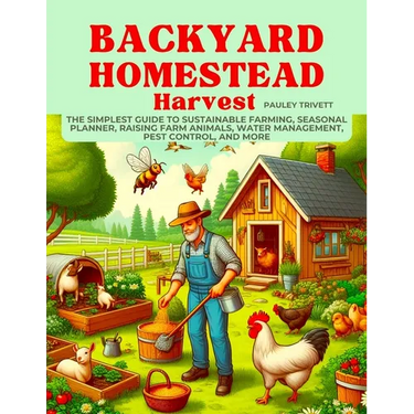 Backyard Homestead Harvest: The Simplest Guide to Sustainable Farming, Seasonal Planner, Raising Farm Animals, Water Management, Pest Control, and Mor