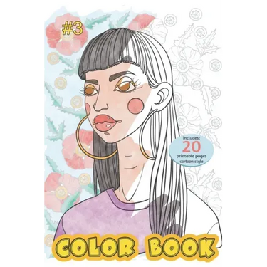 Color Book - portrait -cartoon style- 20 pages