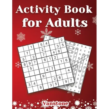 Activity Book for Adults: 200 Fun Sudoku Puzzles and Word Search for Grown Ups with Solutions - Large Print - Christmas Edition