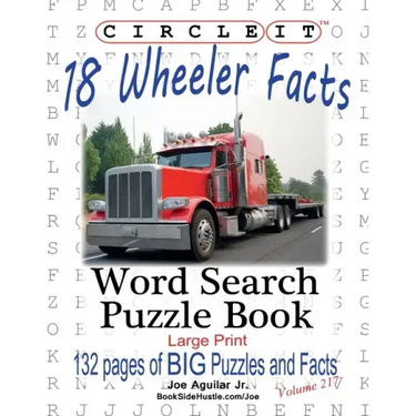 Circle It, 18 Wheeler Facts, Word Search, Puzzle Book