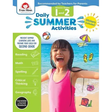 Daily Summer Activities: Between 1st Grade and 2nd Grade, Grade 1 - 2 Workbook