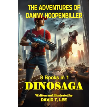 DinoSaga (The Adventures of Danny Hoopenbiller): A collection of 3 chapter books previously published by David T. Lee at age 9, 10 and 12 (55,000 word