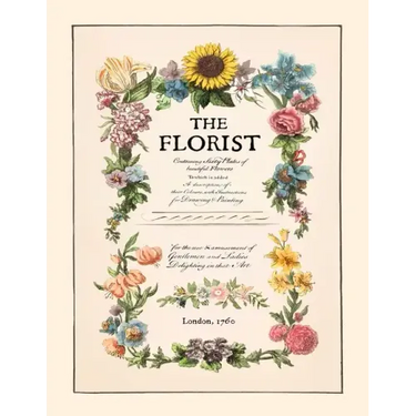 The Florist: Restored Floral Adult Coloring Book from London in 1760