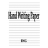 Hand Writing Paper: 50 Pages 8.5" X 11"
