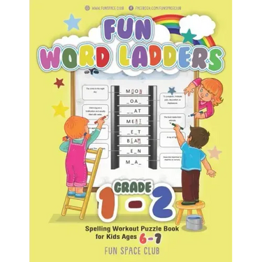 Fun Word Ladders Grade 1-2: Daily Vocabulary Ladders Grade 1 - 2, Spelling Workout Puzzle Book for Kids Ages 6-7